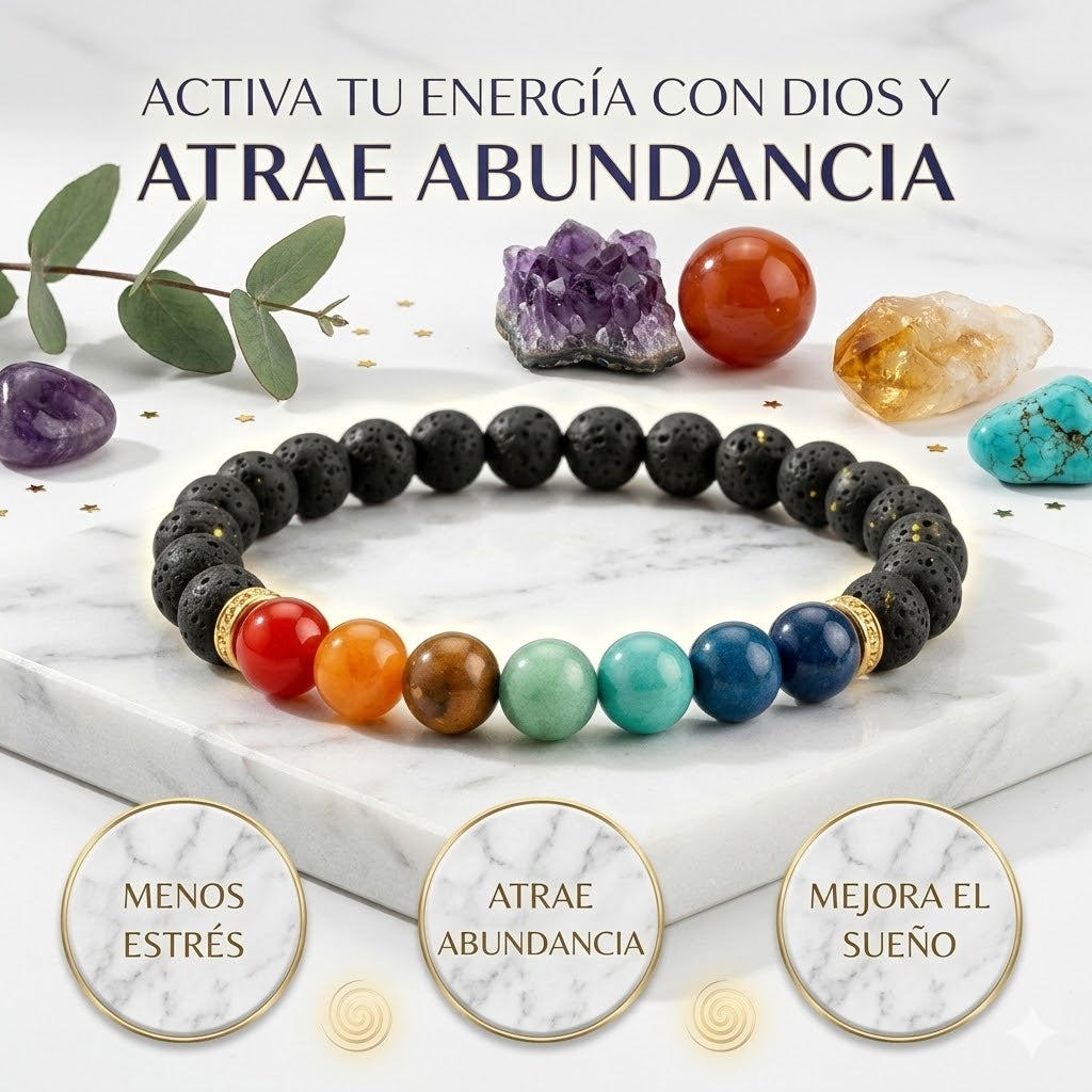 Pulsera de 7 Chakras - Camino del Alma® | Atrae Abundancia, Amor y Dinero
